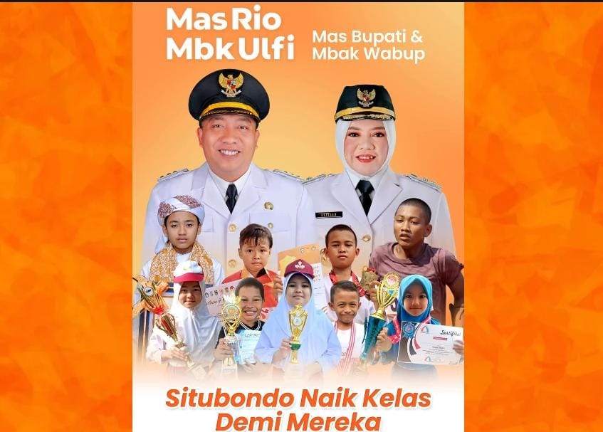 Tak Mau Sendirian, Mas Rio Ajak Anak Berprestasi Situbondo Pasang Foto di Billboard