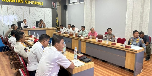 Polres Kuansing Gelar Rakor Persiapan Pacu Jalur Rayon II dan MTQ Riau 2026